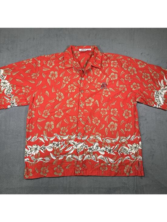 Spike Sports Other - Y2K Arkansas Razorbacks Hawaiian Shirt Red Floral Aloha Men’s XL Spike Sports